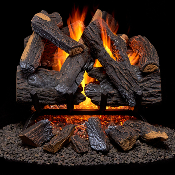 Duluth Forge Vented Natural Gas Fireplace Log Set - 18 In., 45,000 Btu, Match FNVL18-1